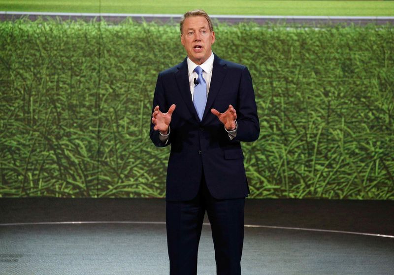 © Reuters. Bill Ford, executive chairman of the Ford Motor Company speaks at the Ford press preview at the North American International Auto Show in Detroit