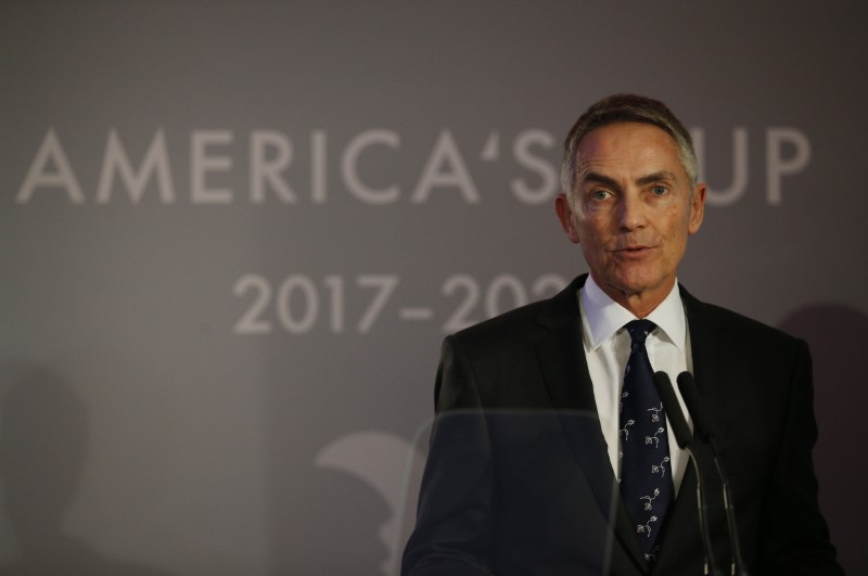 © Reuters. CEO of the Land Rover BAR team Martin Whitmarsh during a press conference