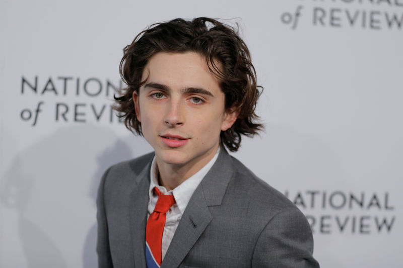 © Reuters. Ator Timothée Chalamet em Nova York