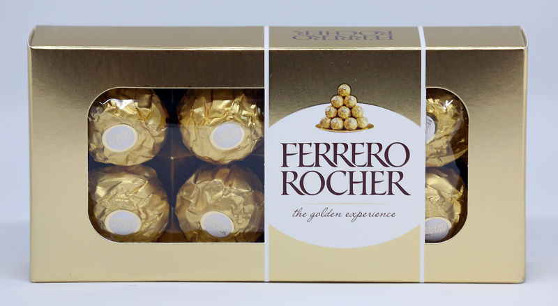 © Reuters. Ferrero Rocher chocolates box is seen in this picture illustration