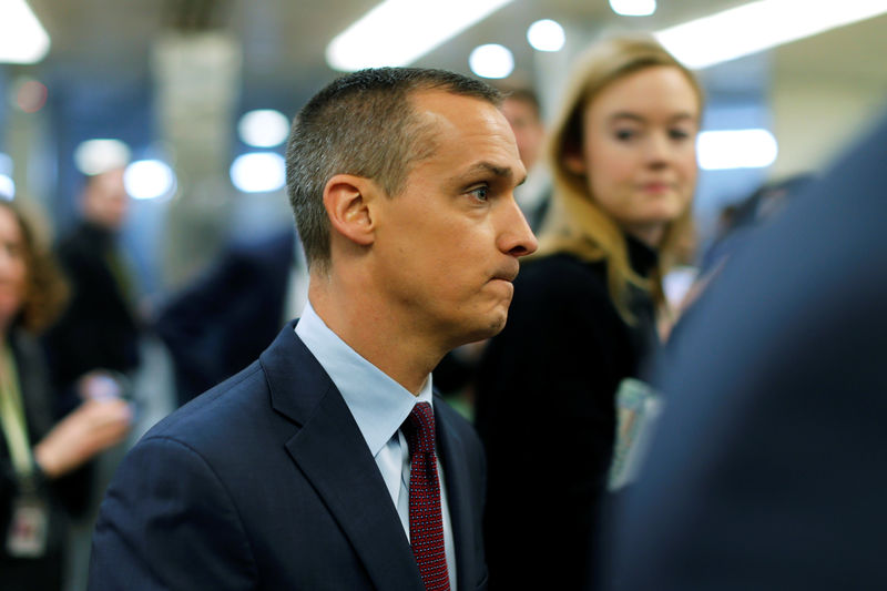 © Reuters. Lewandowski arrives to meet with the House Intelligence Committee at the U.S. Captiol in Washington