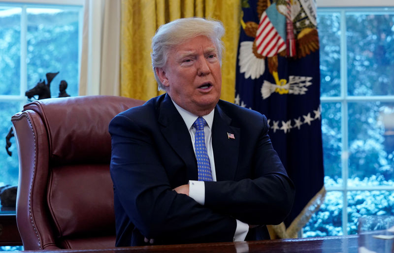 © Reuters. Donald Trump em entrevista à Reuters na Casa Branca