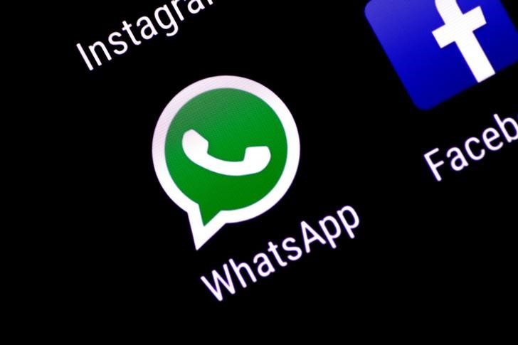 © Reuters. Aplicatico do WhatsApp em tela de celular