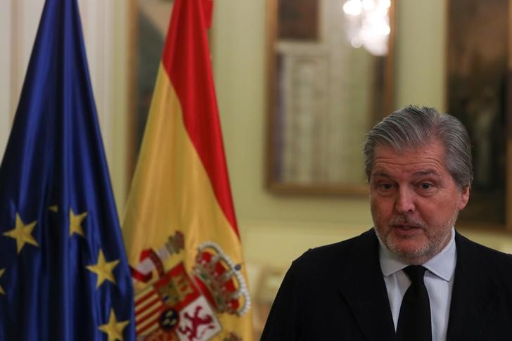 © Reuters. Porta-voz do governo espanhol, Íñigo Méndez de Vigo, em entrevista à Reuters em Madri