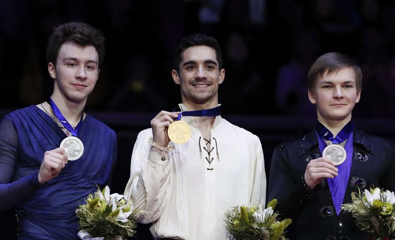 © Reuters. Figure Skating - ISU European Championships 2018 - Men's Victory Ceremony