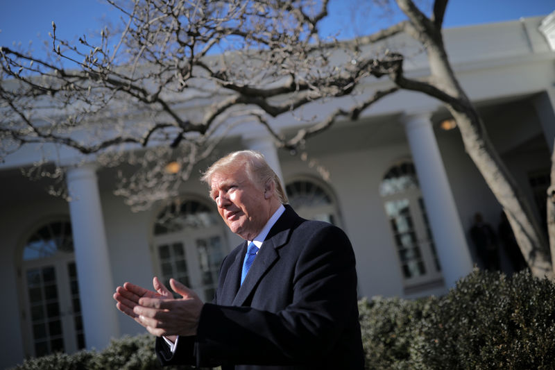 © Reuters. Presidente dos EUA, Donald Trump, chega para discursar em Washington
