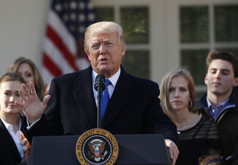 © Reuters. Presidente dos EUA, Donald Trump, discursa em Washington