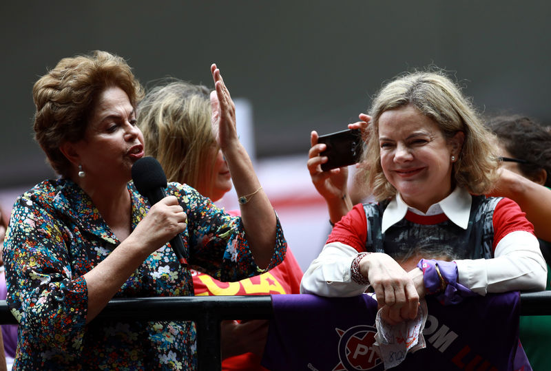 © Reuters. Ex-presidente Dilma Rousseff participa de evento em Porto Alegre