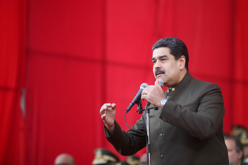 © Reuters. Presidente da Venezuela, Nicolás Maduro, durante evento militar em Caracas