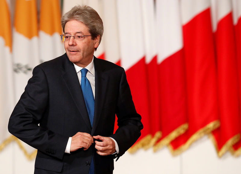 © Reuters. Il premier Paolo Gentiloni