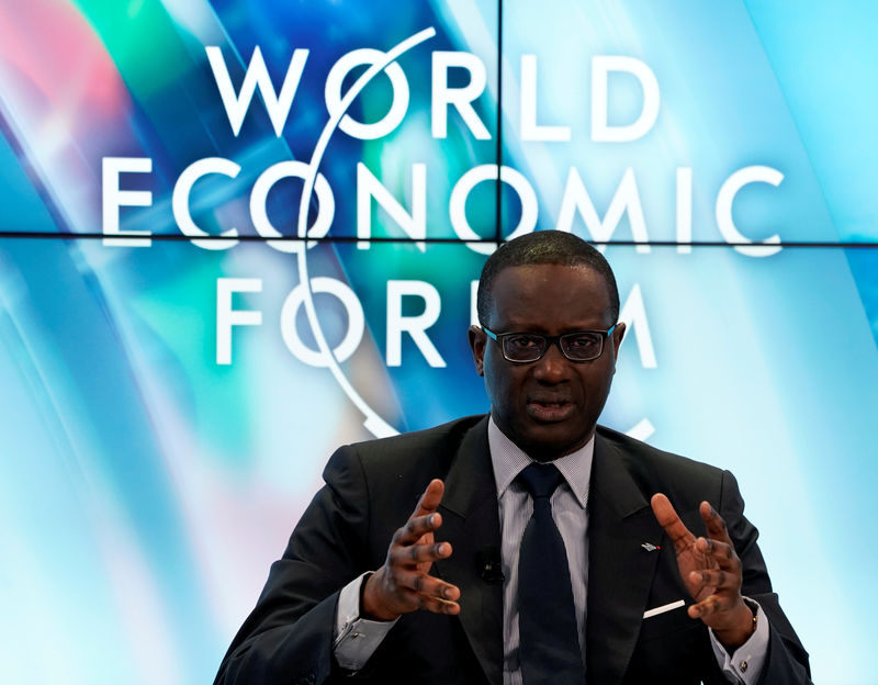 © Reuters. Tidjane Thiam, Chief Executive Officer of Credit Suisse, attends the World Economic Forum (WEF) annual meeting in Davos