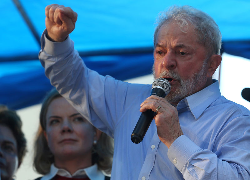 © Reuters. Ex-presidente Luiz Inácio Lula da Silva durante evento em Porto Alegre