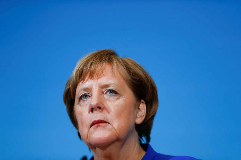 © Reuters. Chanceler alemã, Angela Merkel, durante coletiva de imprensa em Berlim