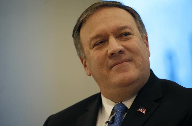 © Reuters. Diretor da CIA, Mike Pompeo, participa de cerimônia em Washington