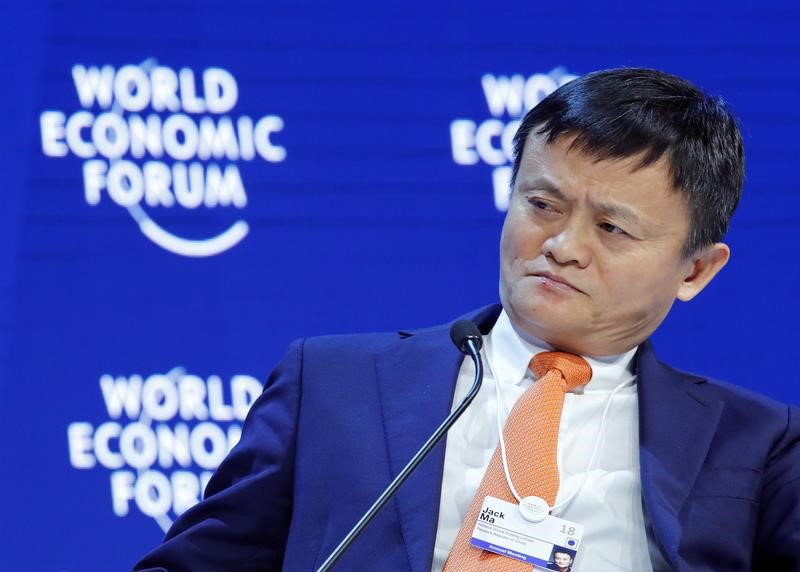 © Reuters. Jack Ma, Executive Chairman of Alibaba Group Holding, attends the World Economic Forum (WEF) annual meeting in Davos