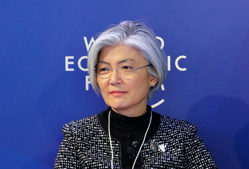 © Reuters. Ministra de Relações Exteriores da Coreia do Sul, Kang Kyung-wha, durante Fórum Econômico Mundial em Davos, na Suíça