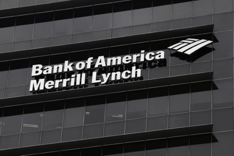 © Reuters. FILE PHOTO: A Bank of America Merrill Lynch sign is seen on a building that houses its offices in Singapore
