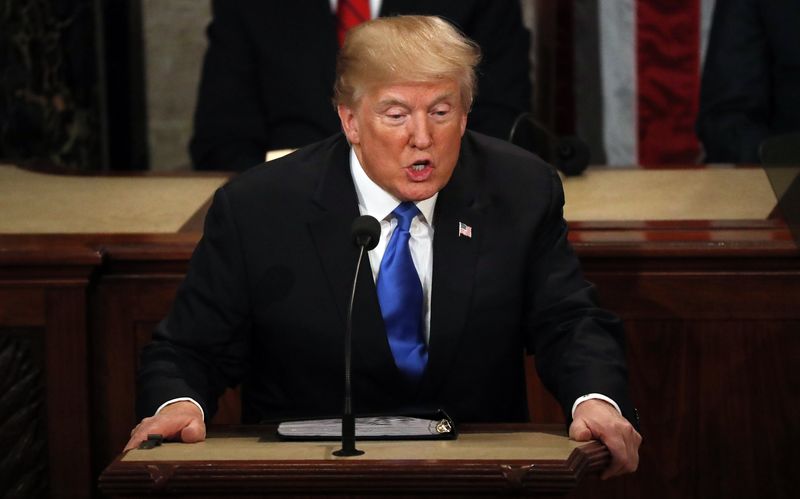 © Reuters. President Trump delivers his State of the Union address in Washington