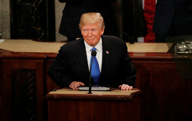 © Reuters. Presidente dos Estados Unidos, Donald Trump, durante discurso do Estado da União em Washington