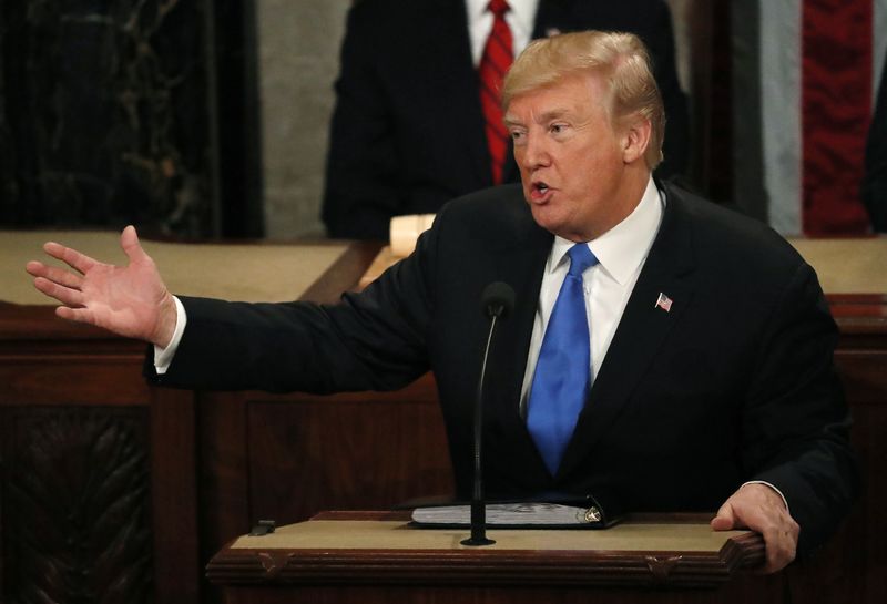 © Reuters. U.S. President Trump delivers his State of the Union address in Washington