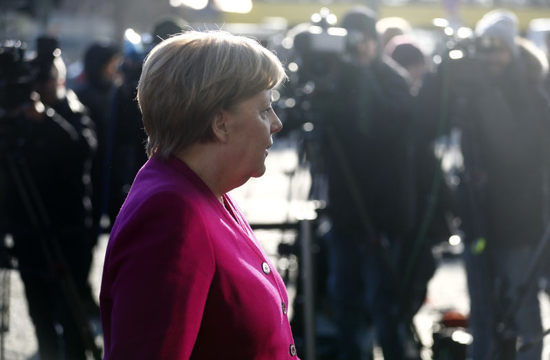 © Reuters. Coalition talks of CDU/CSU and SPD in Berlin