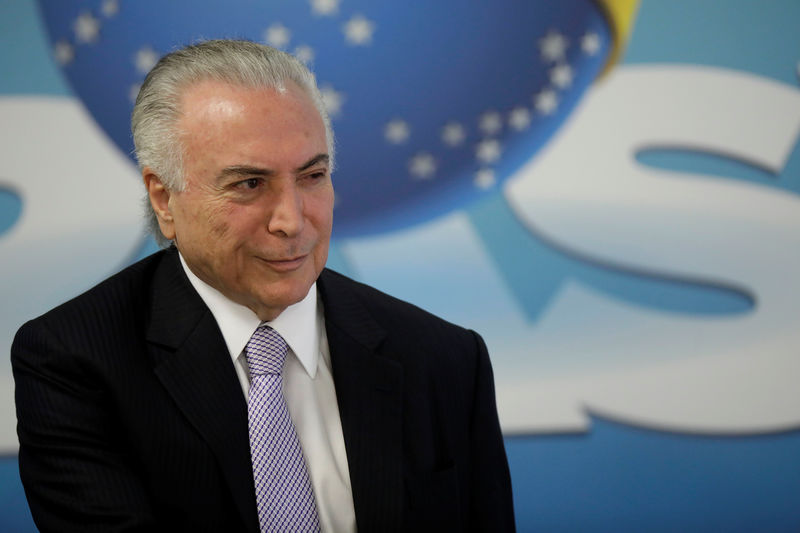 © Reuters. O presidente brasileiro Michel Temer durante evento em Brasília, no Brasil