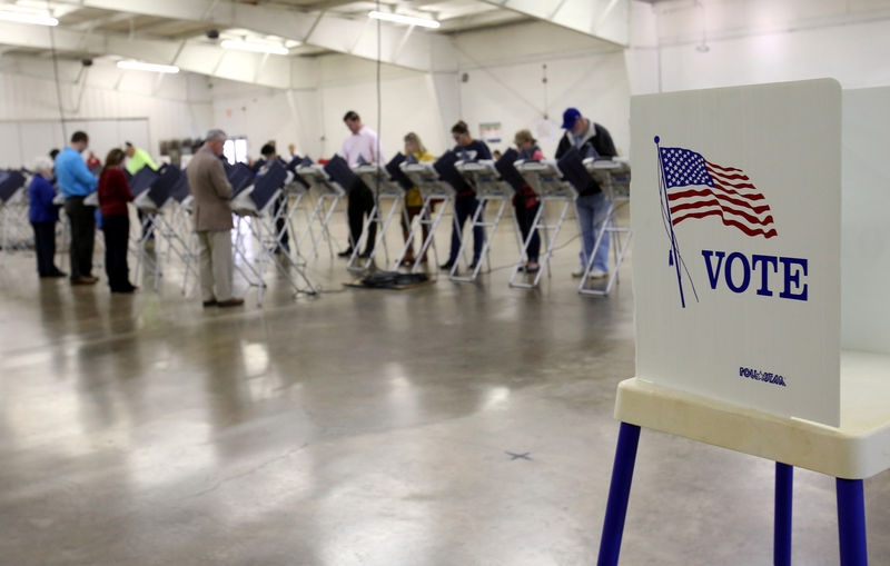 © Reuters. FILE PHOTO: Voters cast their votes during the U.S. presidential election in Ohio