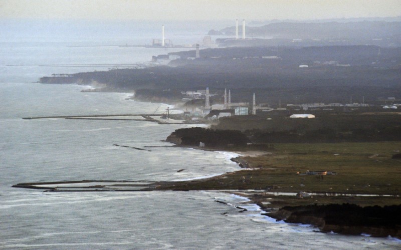 © Reuters. An aerial view photo shows the tsunami-crippled Fukushima Daiichi nuclear power plant in Fukushima Prefecture