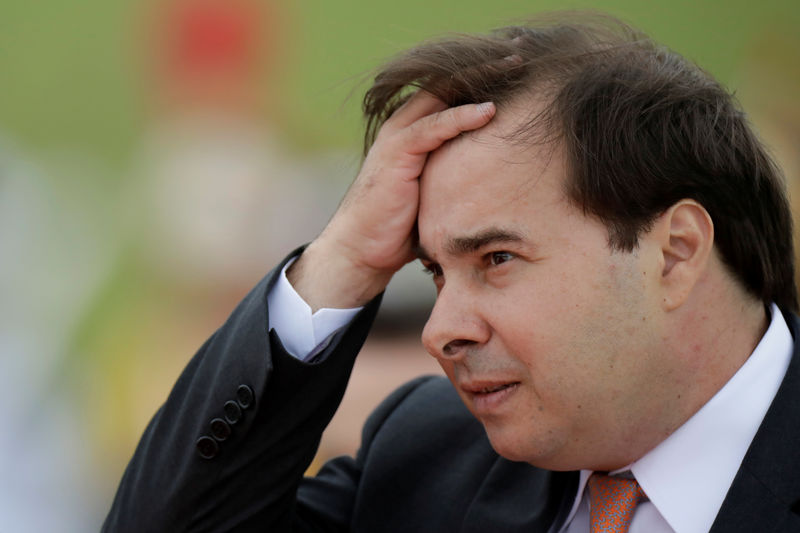 © Reuters. Rodrigo Maia no início dos trabalhos legislativos em Brasília