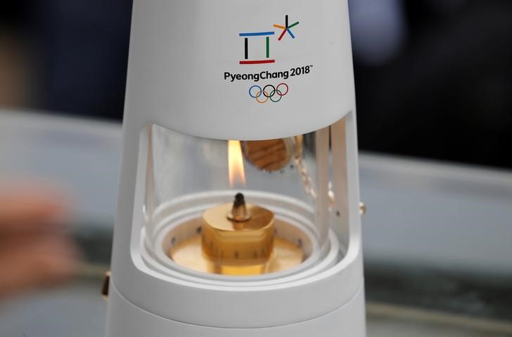 © Reuters. Flame Handover Ceremony For Pyeongchang 2018 Olympics
