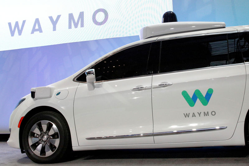 © Reuters. FILE PHOTO: Waymo unveils a self-driving Chrysler Pacifica minivan during the North American International Auto Show in Detroit