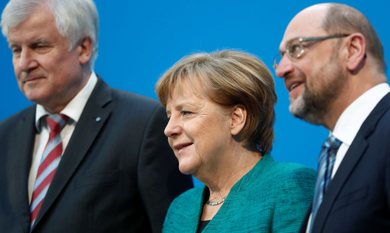© Reuters. Coalition talks of CDU/CSU and SPD in Berlin
