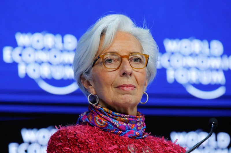 © Reuters. Christine Lagarde, Managing Director of the International Monetary Fund, attends the World Economic Forum (WEF) annual meeting in Davos