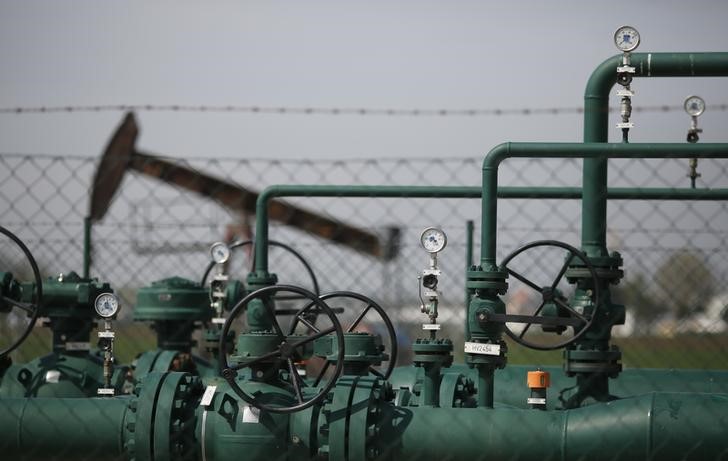 © Reuters. Нефтяное месторождение, разрабатываемое OMV, близ австрийского города Гензерндорф