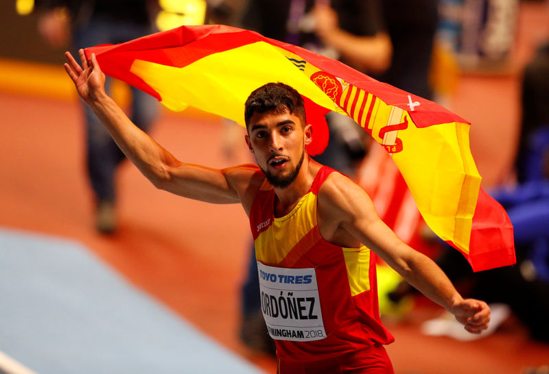 © Reuters. Ordóñez, bronce en los 800 metros en los mundiales de atletismo en pista cubierta