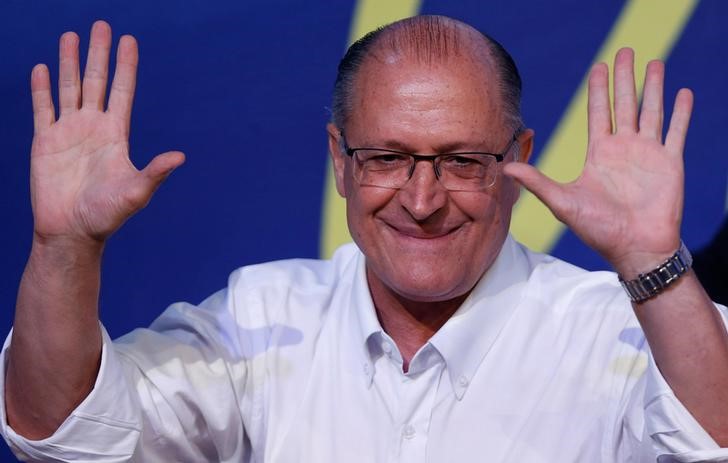 © Reuters. Geraldo Alckmin, governador de São Paulo, em evento do Partido da Social Democracia do Brasil (PSDB) em Brasília, Brasil