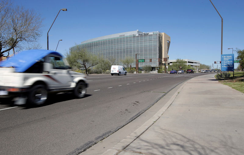 © Reuters. The location where a self-driving Uber car killed a pedestrian in Tempe Arizona