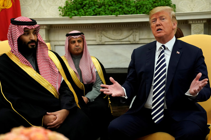 © Reuters. Trump se reúne com príncipe saudita Mohammed bin Salman