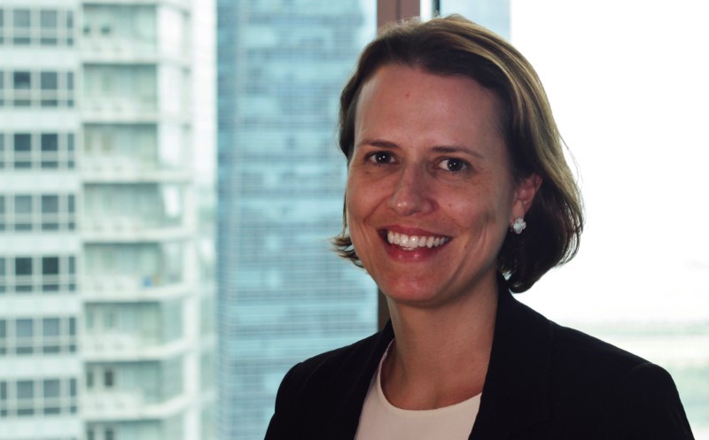 © Reuters. Anna Marrs, Standard Chartered's CEO for Commercial & Private Banking, poses for a picture at the Reuters Wealth Management Summit in Singapore