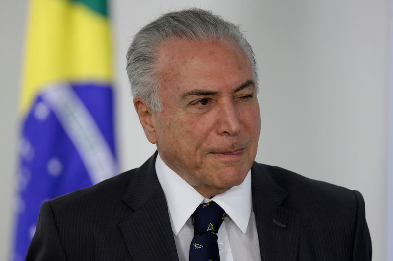 © Reuters. Temer durante evento no Palácio do Planalto