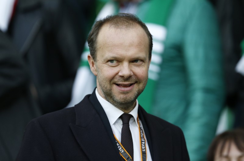 © Reuters. Manchester United executive vice-chairman Ed Woodward in the stands