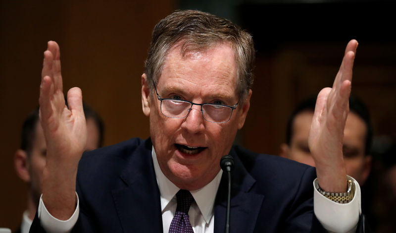 © Reuters. Robert Lighthizer testifies on Capitol Hill in Washington