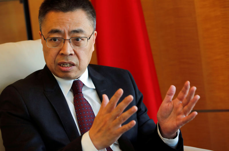 © Reuters. Embaixador chinês Zhang Xiangchen em Genebra