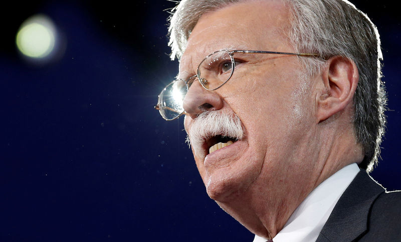 © Reuters. FILE PHOTO - Former U.S. Ambassador to the United Nations John Bolton speaks at the Conservative Political Action Conference (CPAC) in Oxon Hill, Maryland
