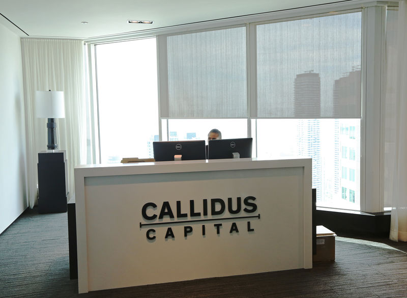 © Reuters. Sign shows the entrance to the offices of Callidus Capital in Toronto