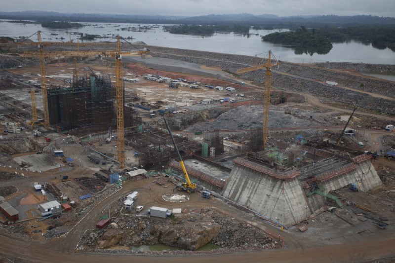 © Reuters. Vista da usina hidrelétrica de Belo Monte em construção em Pimental, no Pará, Brasil
