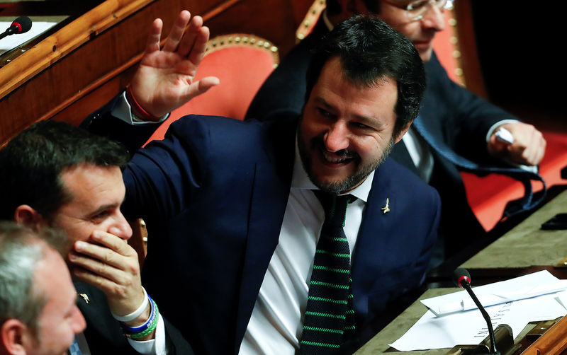 © Reuters. Líder da Liga, Matteo Salvini