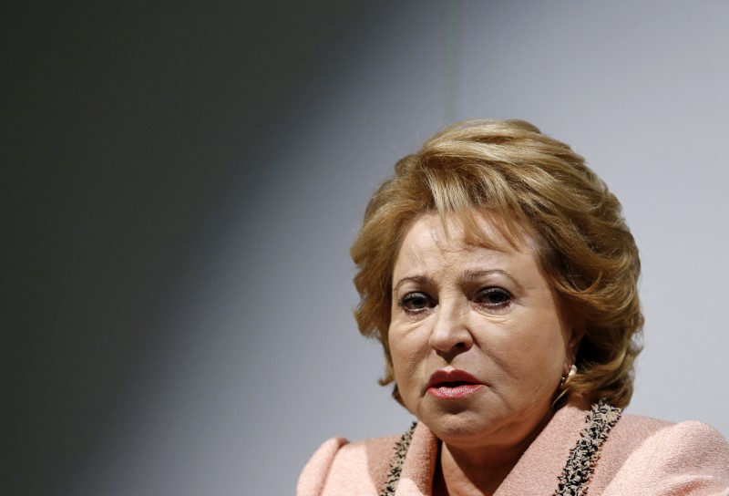 © Reuters. Presidente da câmara alta do Parlamento russo, Valentina Matviyenko