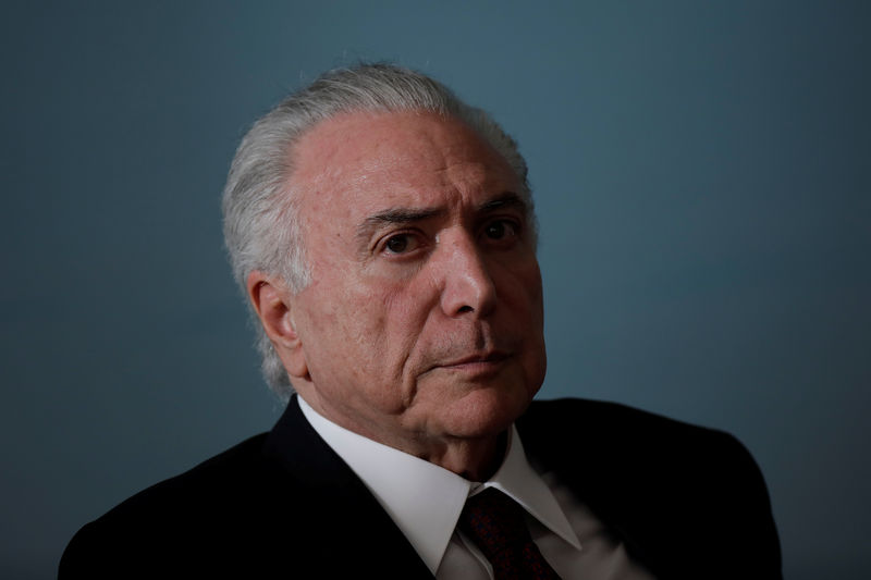 © Reuters. Presidente Michel Temer durante cerimônia, em Brasília
