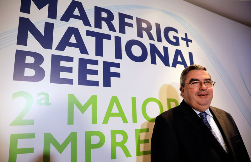 © Reuters. Martin Secco Arias, CEO of Marfrig Global Foods SA, poses for a photograph after attending a news conference in Sao Paulo